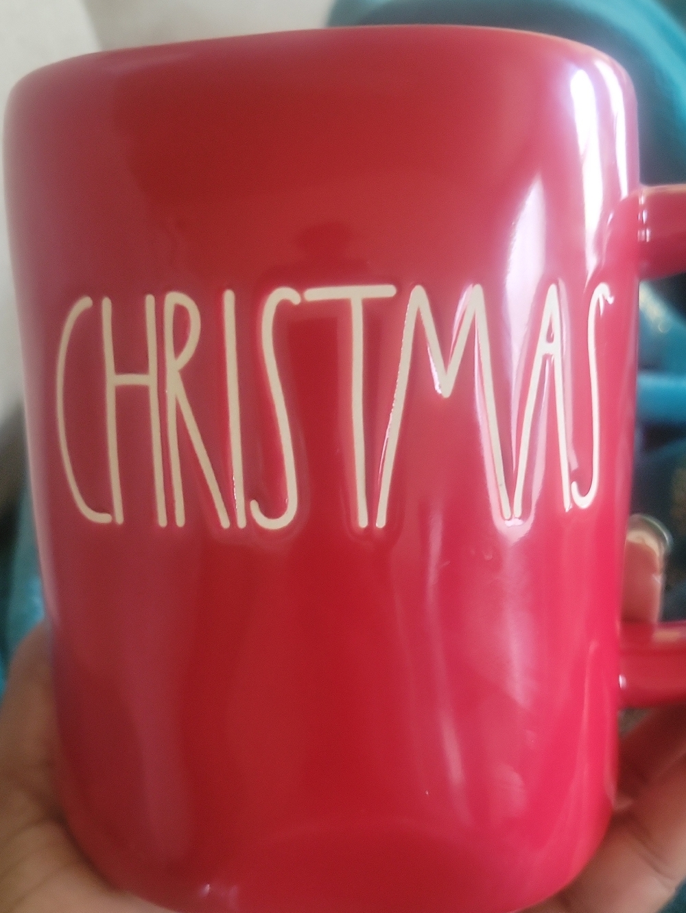 Bright RED  Ceramic Party Mug - Rae Dunn